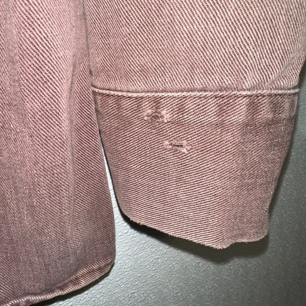 Levi's Double Pocket Denim Jacket 70s Big E Size Medium Brown Maroon Rare Unisex - Picture 9 of 11